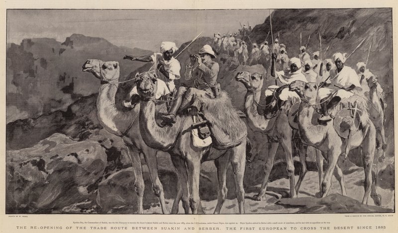 Die Wiedereröffnung der Handelsroute zwischen Suakin und Berber, der erste Europäer, der die Wüste seit 1883 durchquerte von William Small