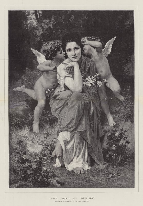 Das Lied des Frühlings, auf der Pariser Ausstellung von William Adolphe Bouguereau