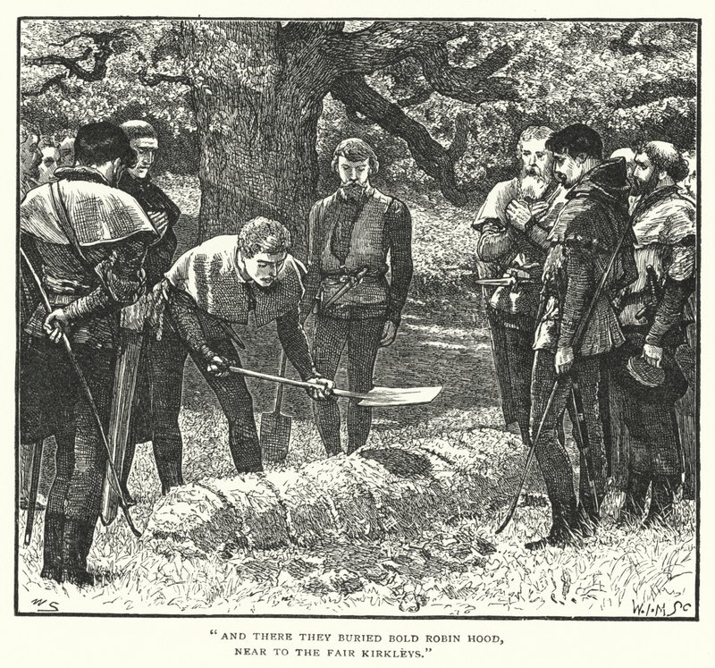 Robin Hoods Tod und Beerdigung von William (after) Small