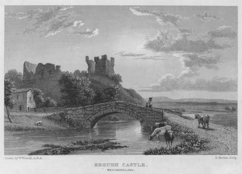 Brough Castle, Westmoreland von William (after) Westall