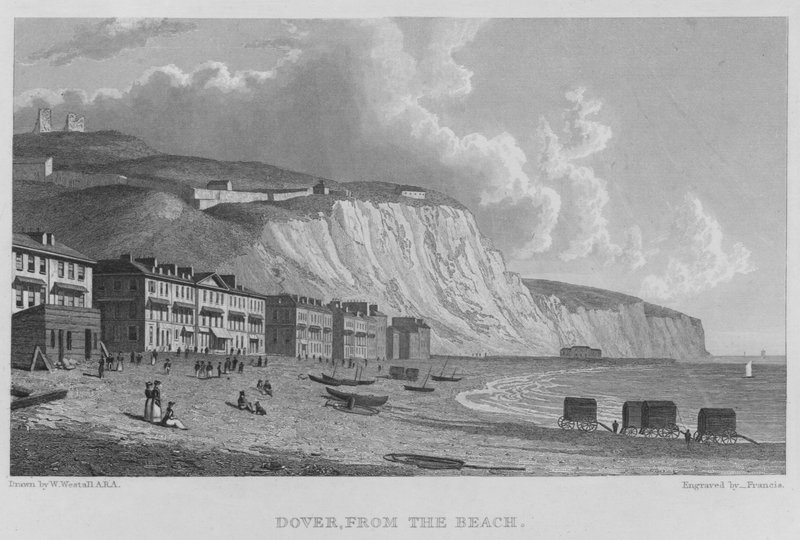 Dover, vom Strand (Stich) von William (after) Westall