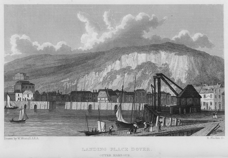 Landungsplatz, Dover, Außenhafen von William (after) Westall
