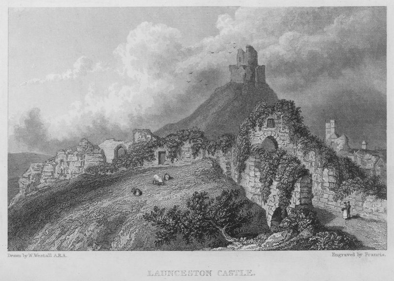Launceston Castle von William (after) Westall