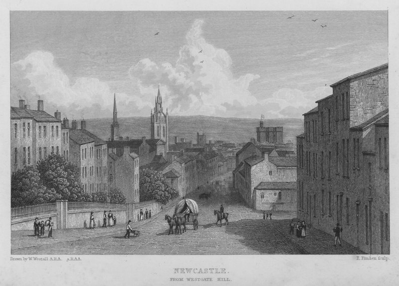 Newcastle, von Westgate Hill von William (after) Westall