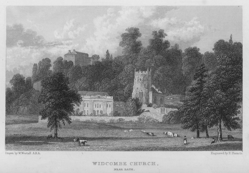 Widcombe Church, bei Bath (Stich) von William (after) Westall