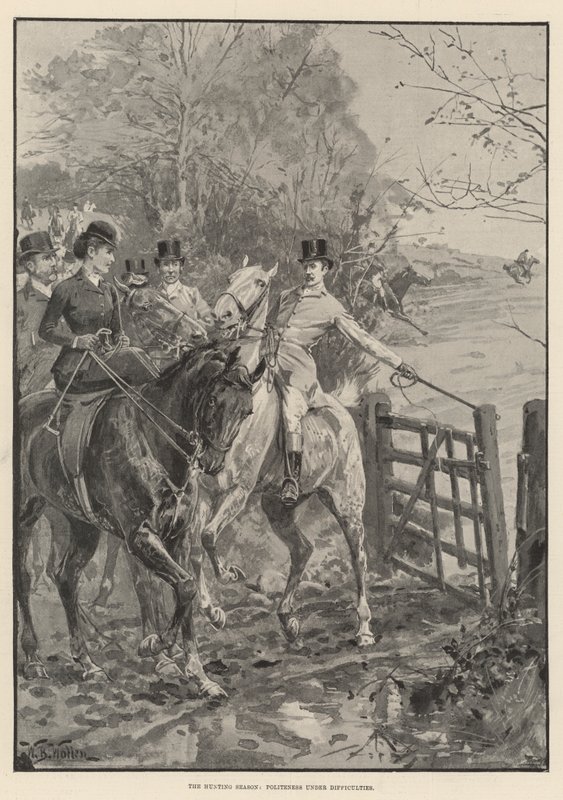 Die Jagdsaison, Höflichkeit unter Schwierigkeiten von William Barnes Wollen