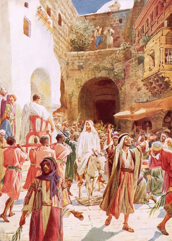 Jesus zieht in Jerusalem ein von William Brassey Hole