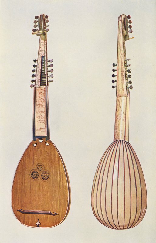Musikinstrumente: Theorbo von William Gibb