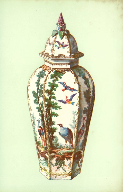 Vase, Bristol, mit exotischen Vögeln von William Gibb