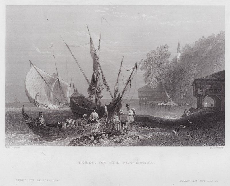 Bebec, am Bosporus (Stich) von William H. Bartlett