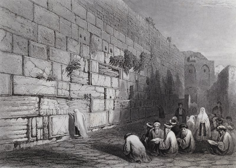 Klagemauer der Juden, Jerusalem von William H. Bartlett