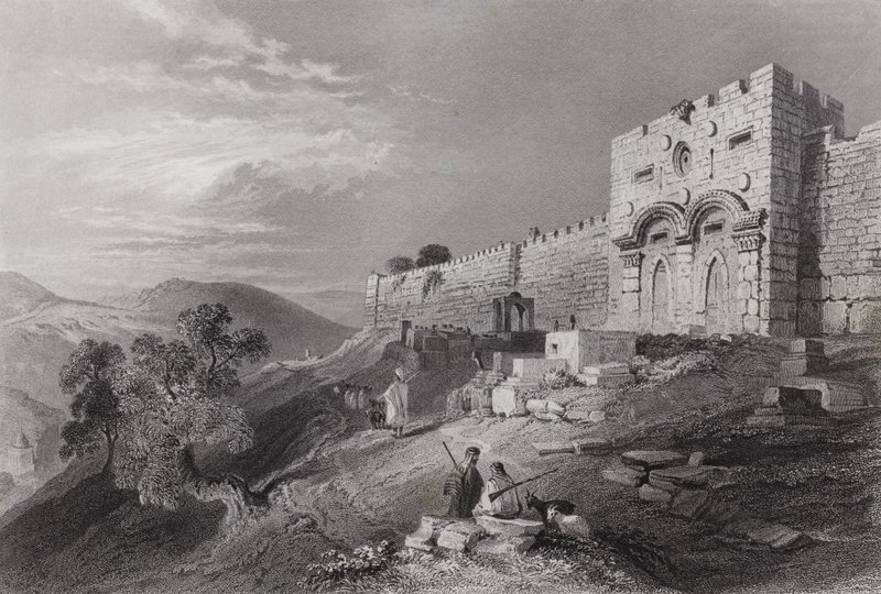 Das Goldene Tor, Jerusalem von William H. Bartlett