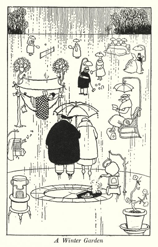 Ein Wintergarten von William Heath Robinson