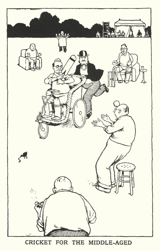 Cricket für die Mittelalterlichen (Lithografie) von William Heath Robinson