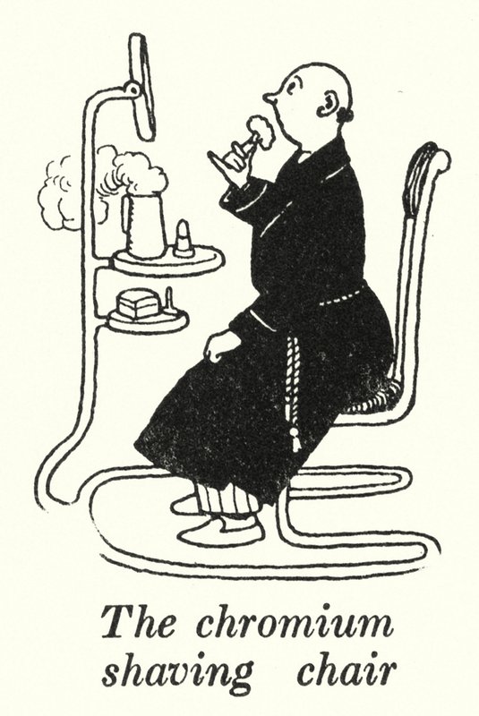 Der Chrom-Rasierstuhl von William Heath Robinson