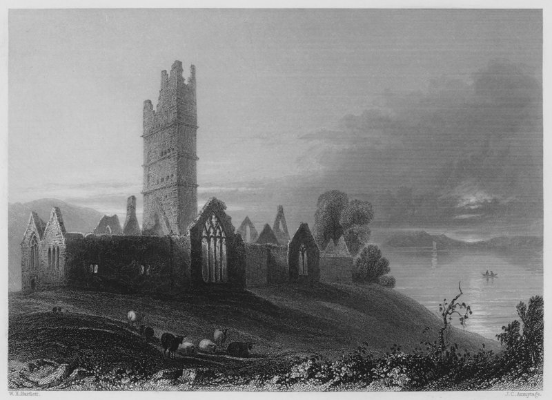 Abtei von Moyne (Stich) von William Henry (after) Bartlett