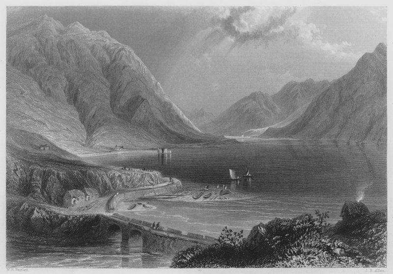 Leenane, Connemara (Stich) von William Henry (after) Bartlett