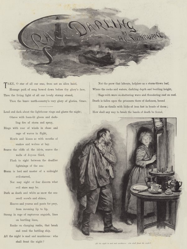 Grace Darling, von A. C. Swinburne von William Heysham Overend