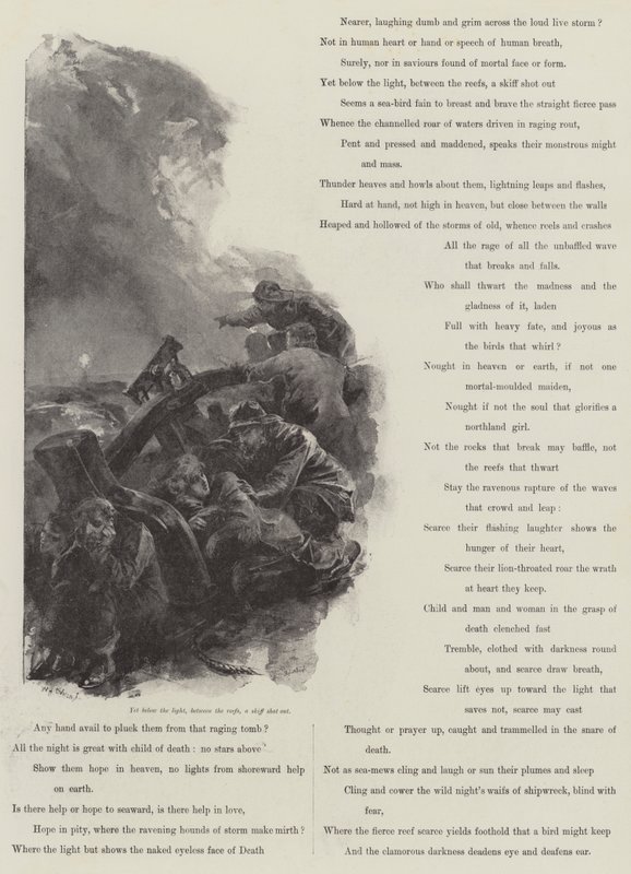 Grace Darling, von A C Swinburne von William Heysham Overend
