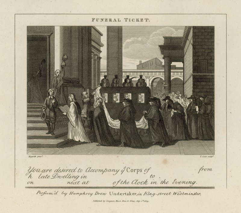Beerdigungskarte von William Hogarth
