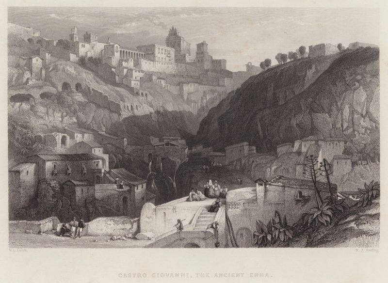 Castro Giovanni, das alte Enna von William Leighton Leitch