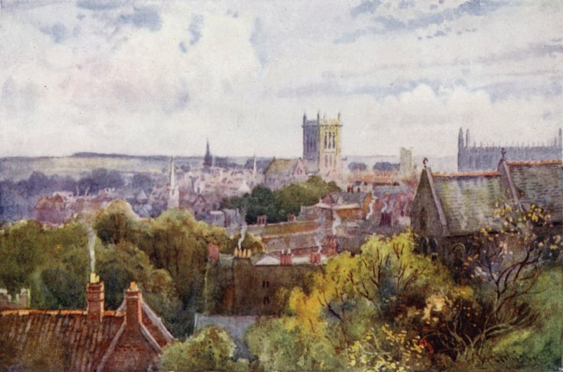 Blick auf Cambridge vom Castle Hill von William Matthison