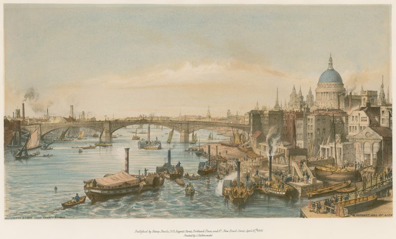 Southwark Bridge von der London Bridge aus von William Parrott