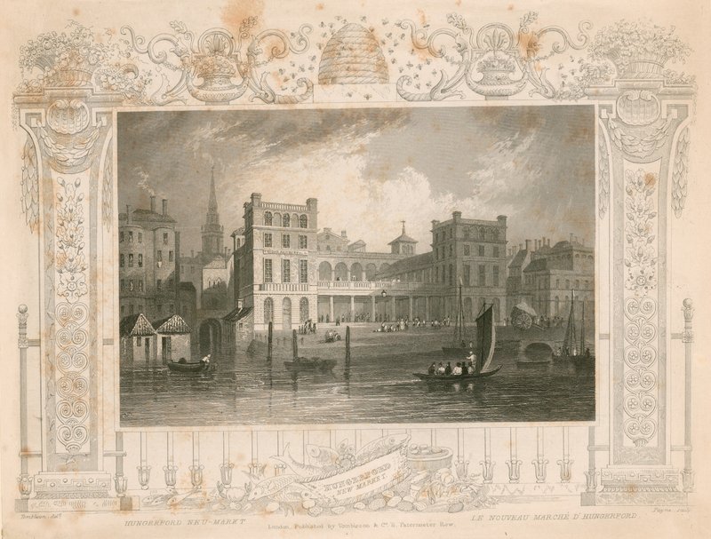Neuer Hungerford-Markt, London von William Tombleson