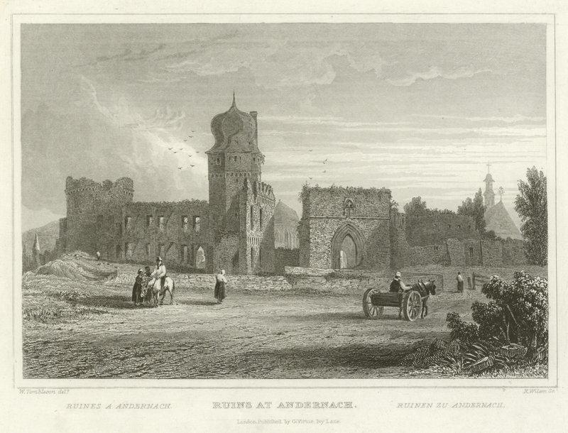 Ruinen in Andernach von William Tombleson
