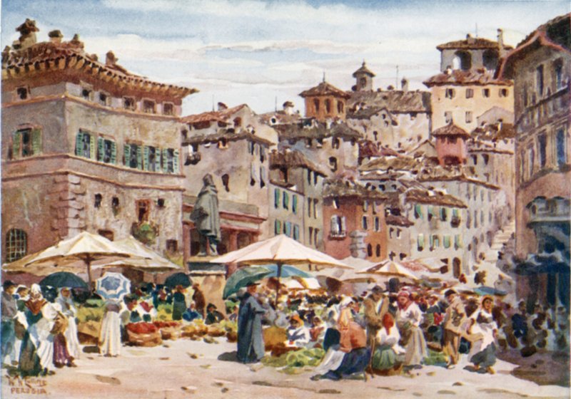 Perugia. Der Piazza Garibaldi von William Wiehe Collins