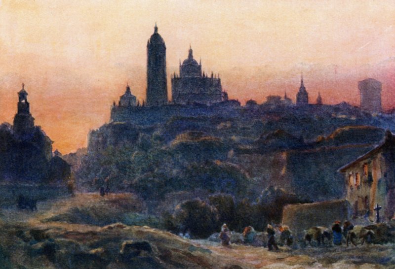 Segovia bei Sonnenuntergang von William Wiehe Collins