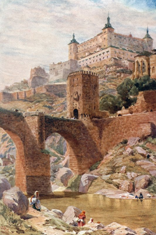 Toledo, die Alcantara-Brücke von William Wiehe Collins