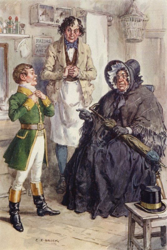 Illustration für Martin Chuzzlewit von after Charles Edmund Brock