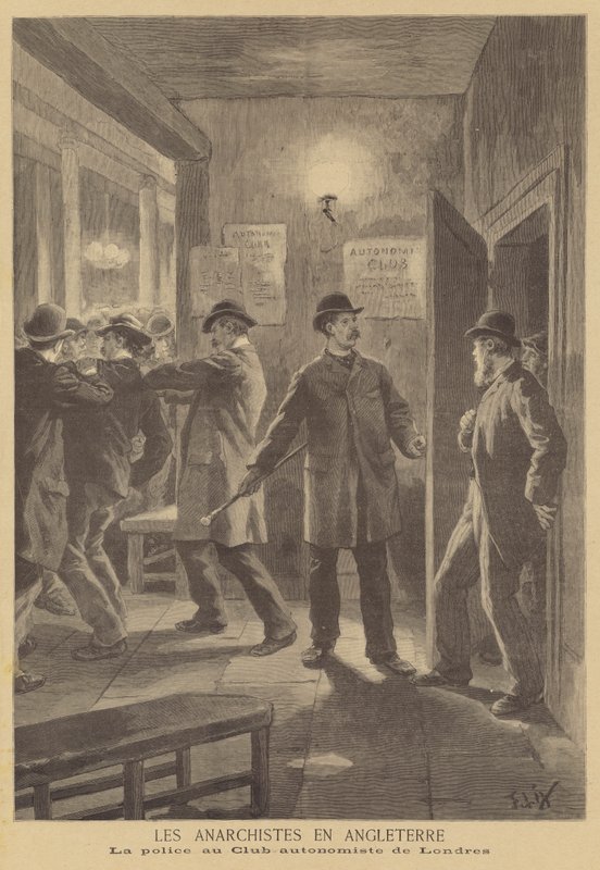 Anarchisten in England von after Frederic Theodore Lix