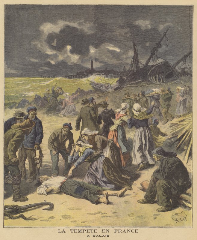Stürme in Calais von after Frederic Theodore Lix