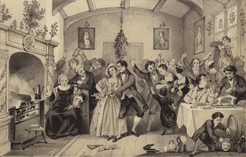 Alte Weihnachtsfeierlichkeiten von James Stephanoff