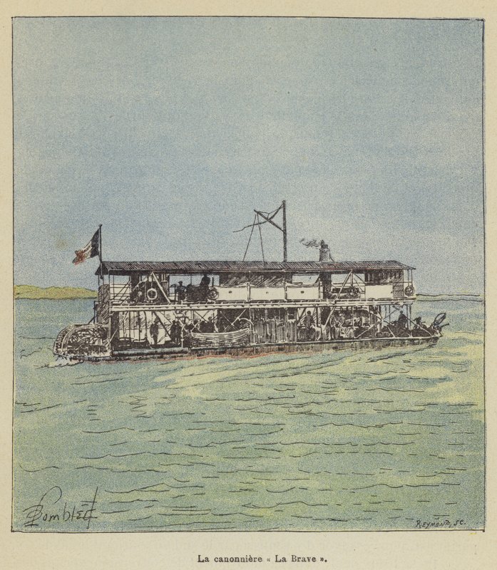 Das Kanonenboot La Brave von after Louis Charles Bombled