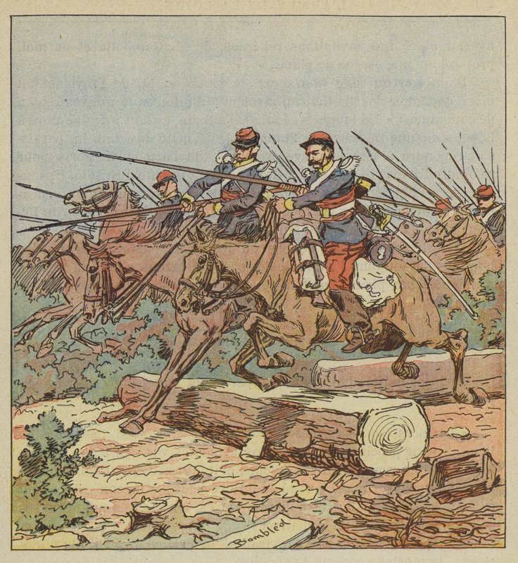 Der Angriff von Montbarrois von after Louis Charles Bombled